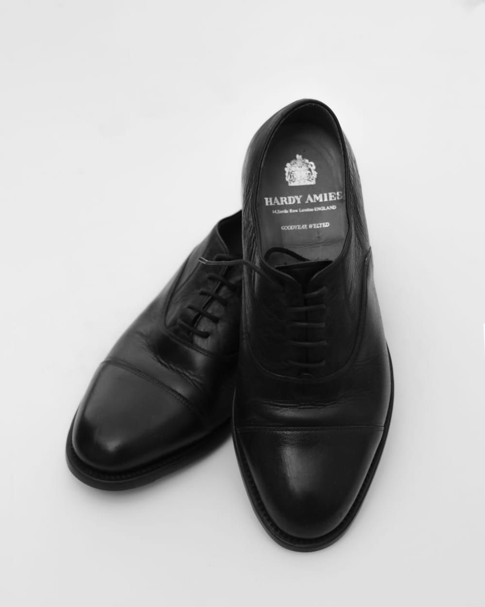 Black Leather Oxford Shoes