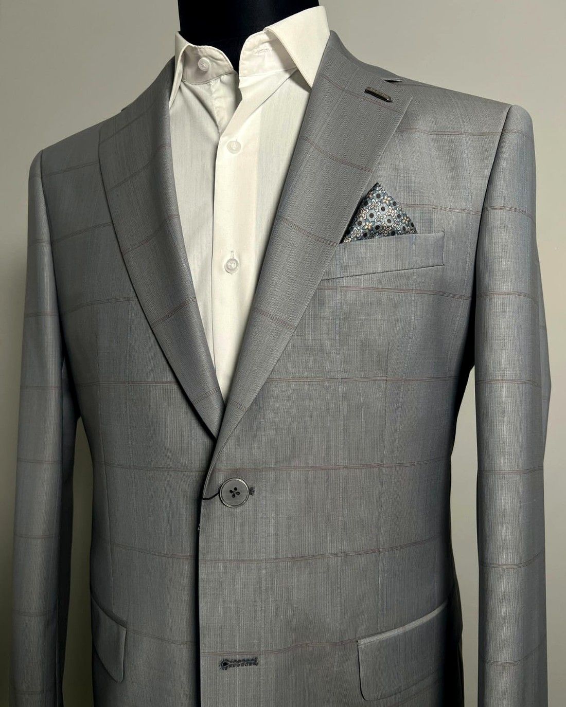 Grey Windowpane Blazer
