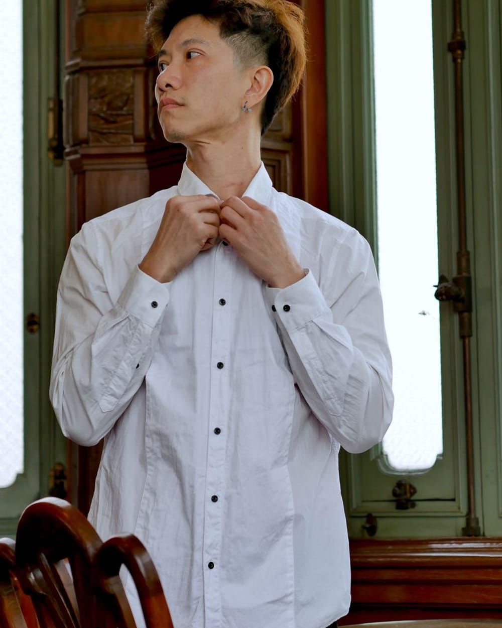White Poplin Business Shirt